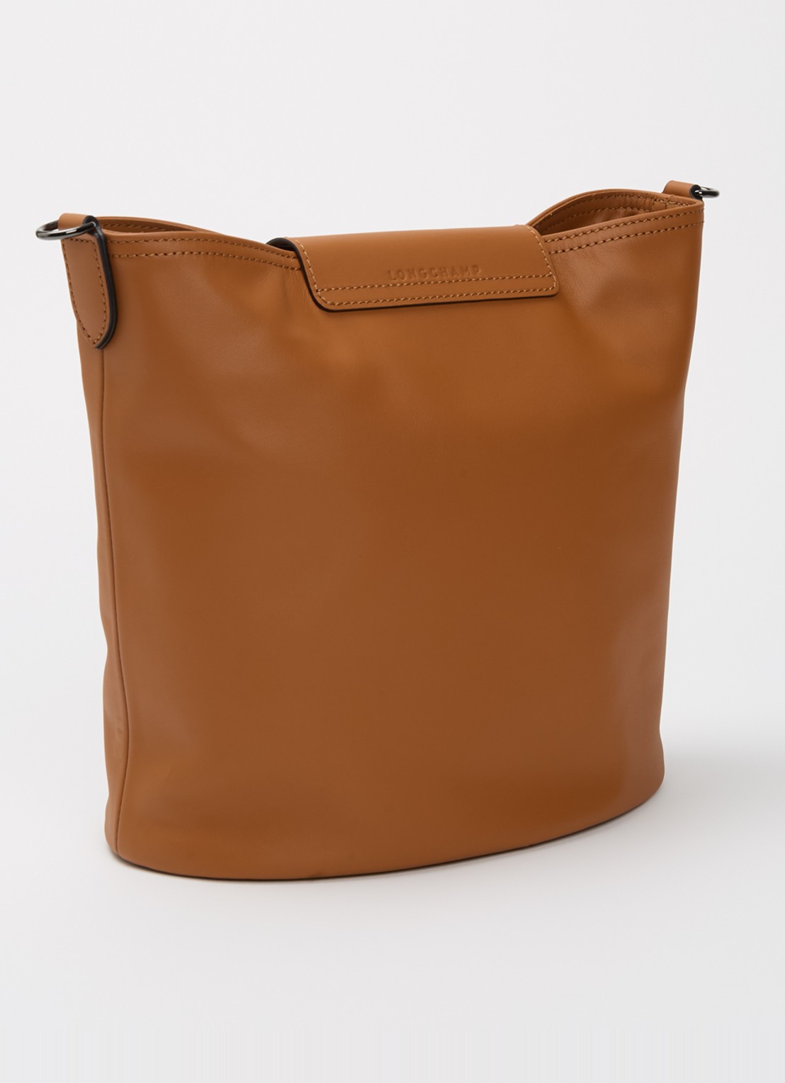 Longchamp Le Pliage Xtra schoudertas M van leer - achterkant cognac
