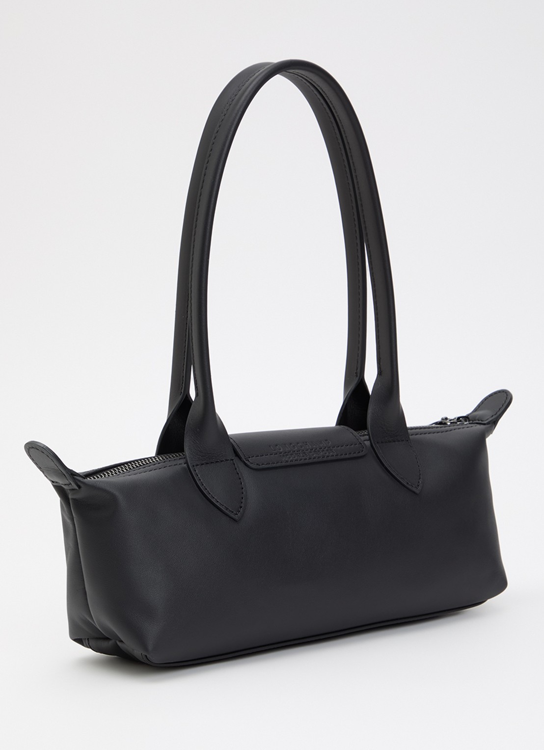 Longchamp Le Pliage Xtra schoudertas M van leer - achterkant 6 zwart
