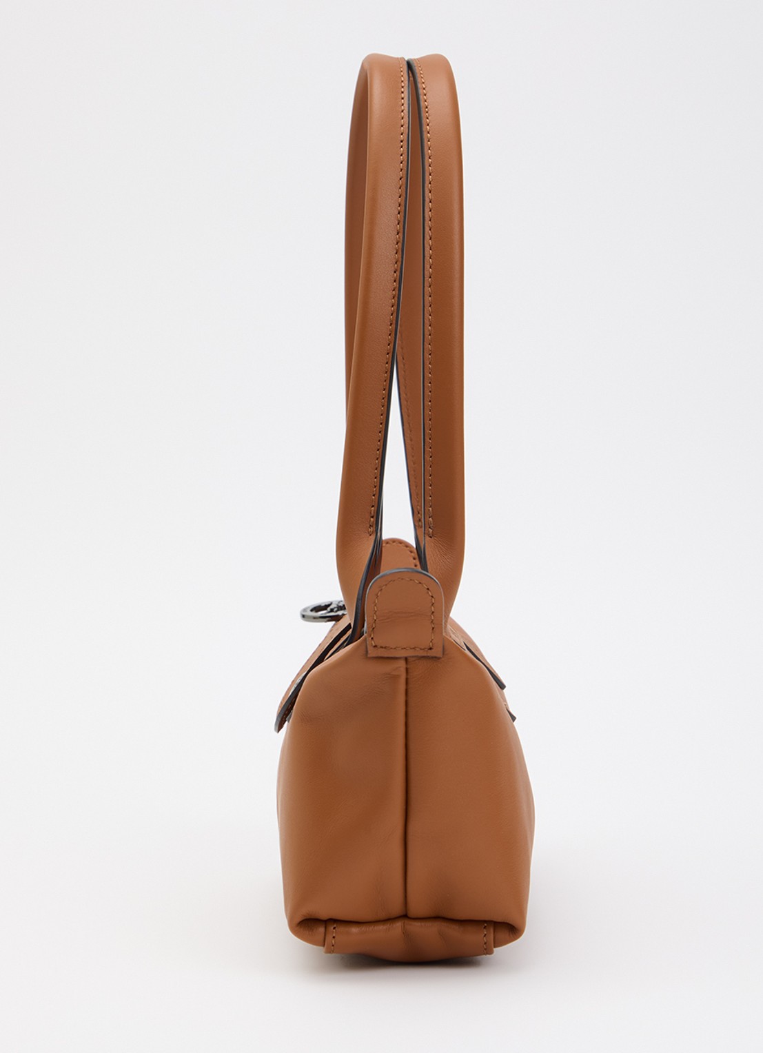 Longchamp Le Pliage Xtra schoudertas M van leer - detail 5 oranjebruin