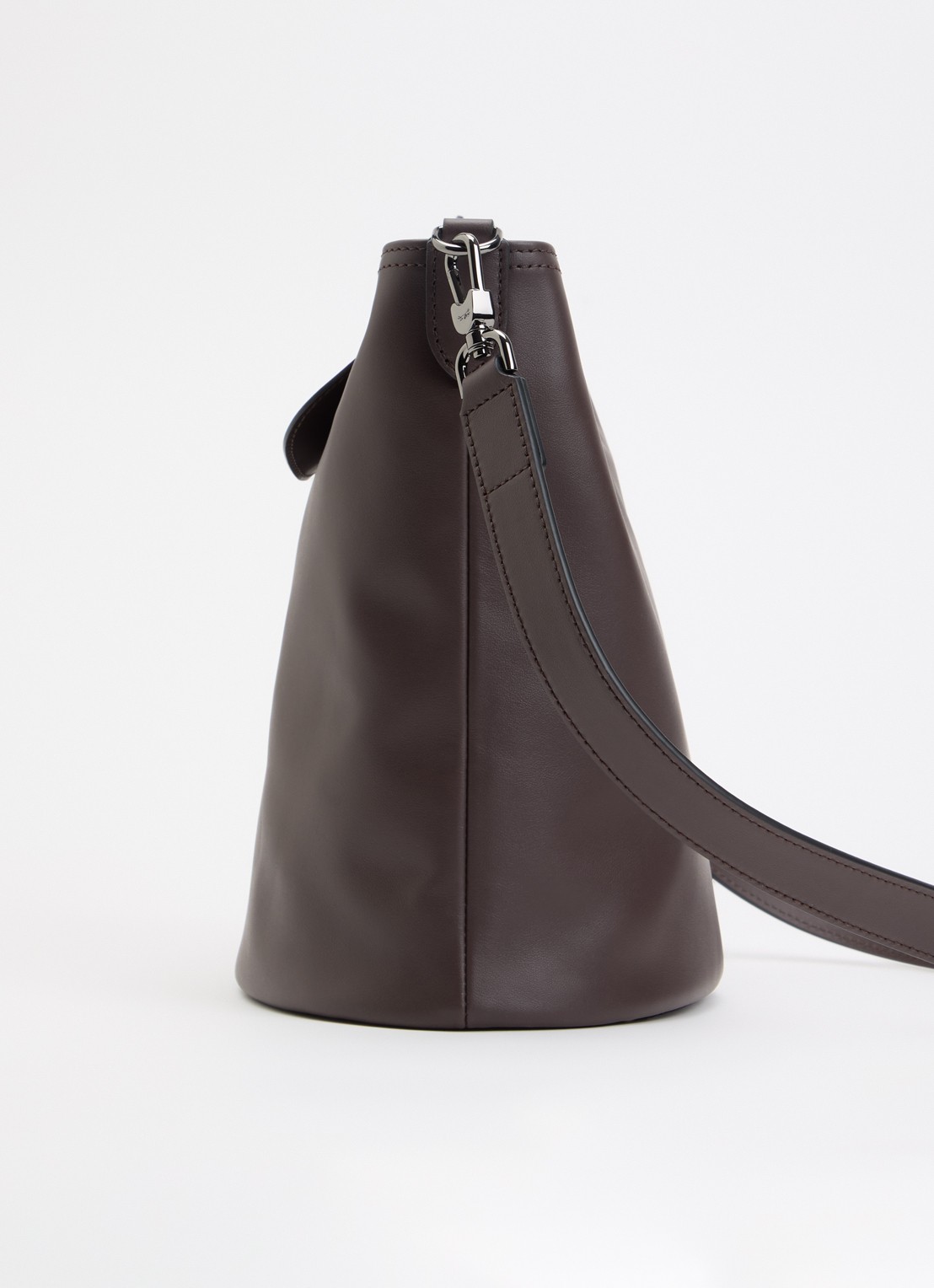 Longchamp Le Pliage Xtra schoudertas M van leer - detail 5 donkerbruin