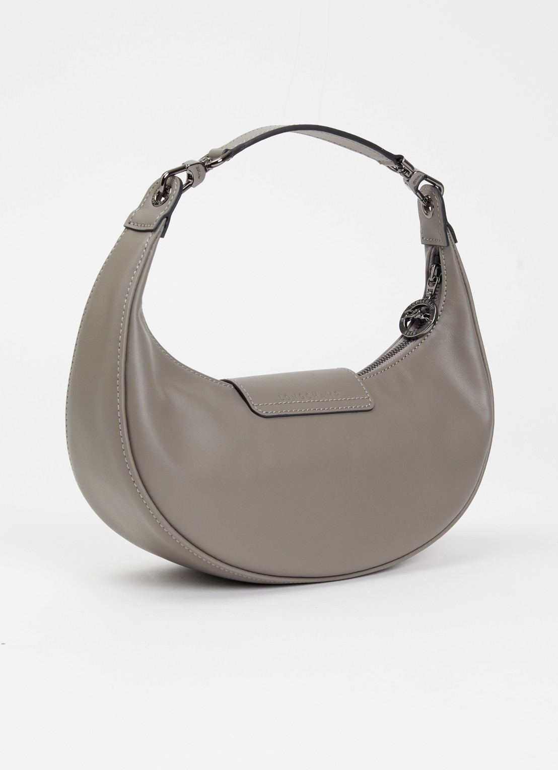 Longchamp Le Pliage Xtra schoudertas S van leer - achterkant 6 grijs