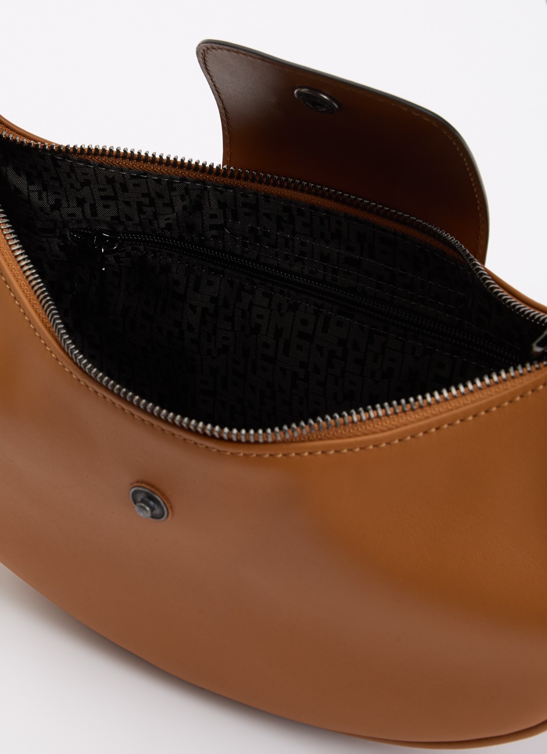 Longchamp Le Pliage Xtra schoudertas S van leer - detail 2 roestbruin