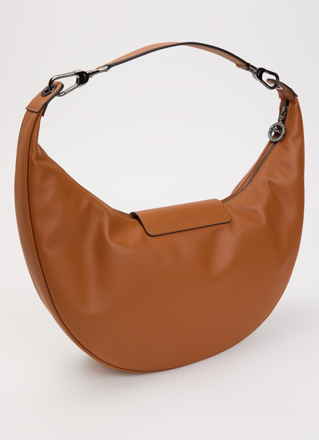 Longchamp Le Pliage Xtra schoudertas van leer - achterkant 6 cognac