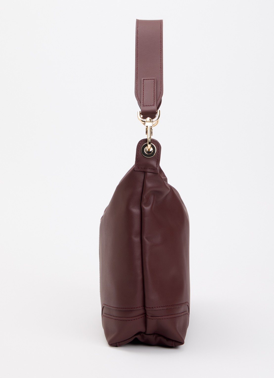 Longchamp Le Pliage Xtra schoudertas van leer - detail 4 bordeauxrood