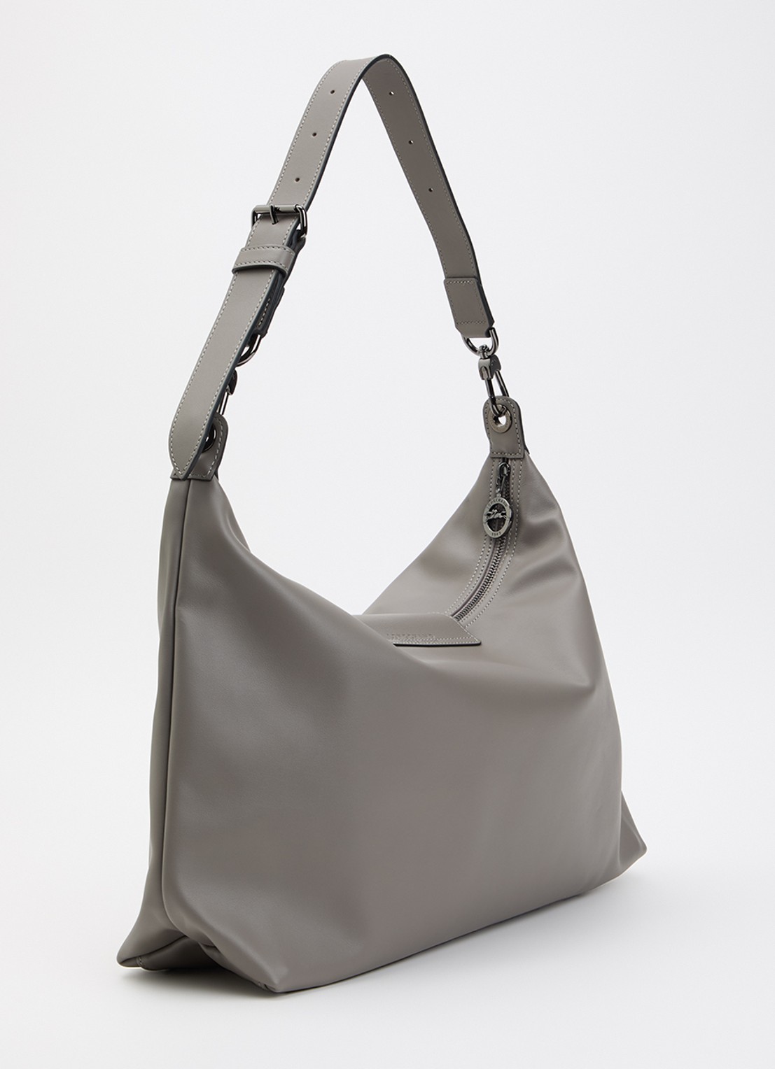 Longchamp Le Pliage Xtra schoudertas XL van leer - achterkant 6 grijs