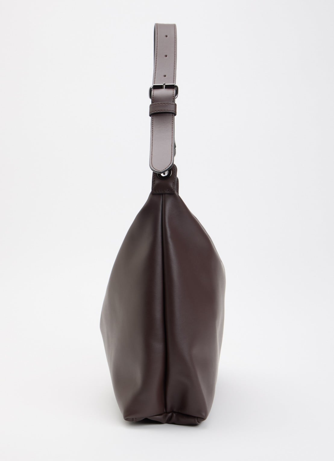 Longchamp Le Pliage Xtra schoudertas XL van leer - detail 5 donkerbruin