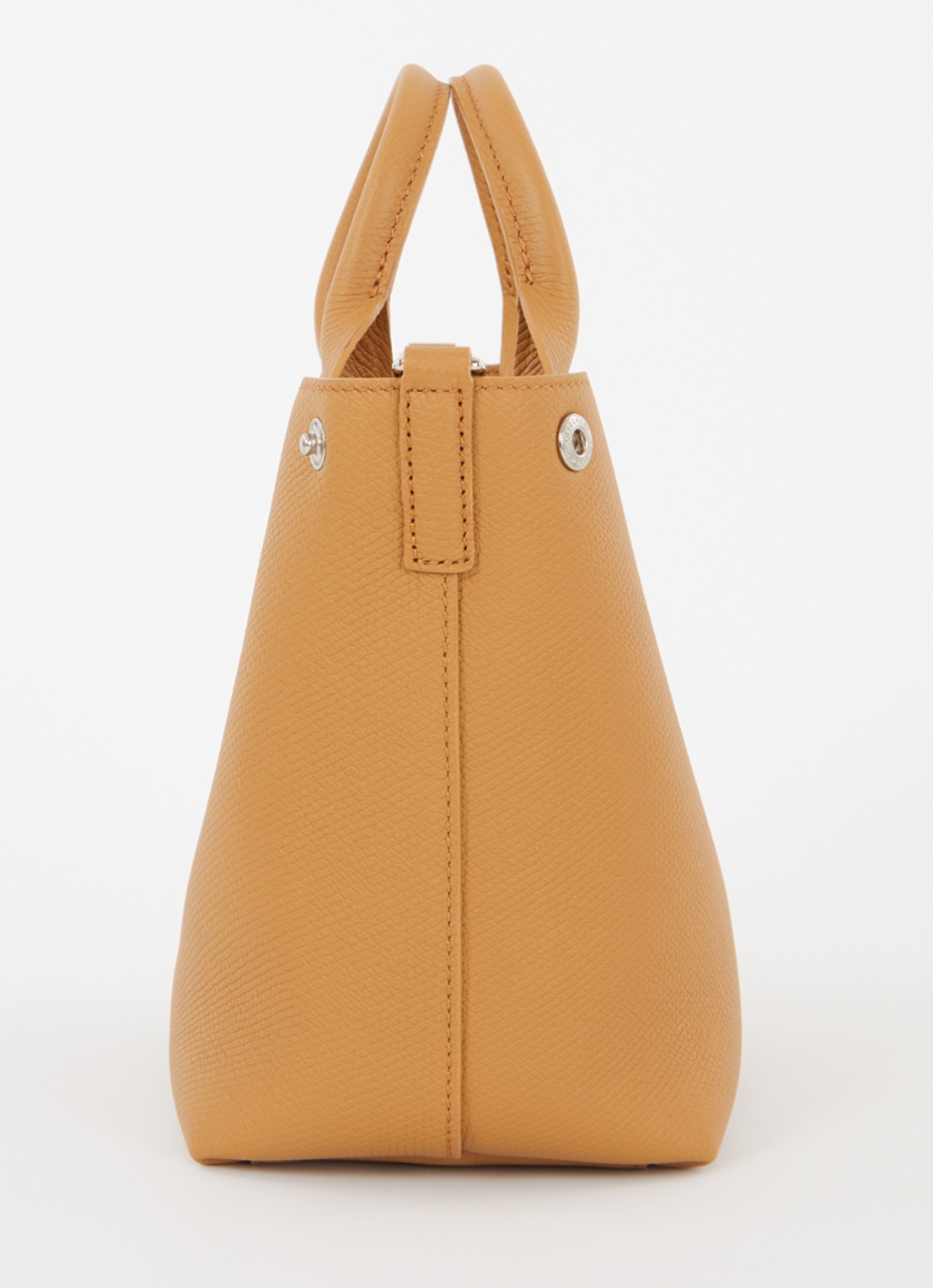 Longchamp Le Roseau handtas S van leer met afneembare schouderriem  - detail 6 cognac