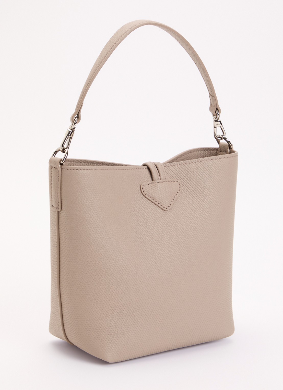 Longchamp Le Roseau handtas XS van leer met afneembare schouderriem - achterkant 4 beige