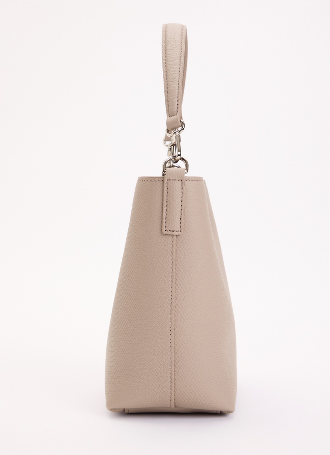 Longchamp Le Roseau handtas XS van leer met afneembare schouderriem - detail 6 beige