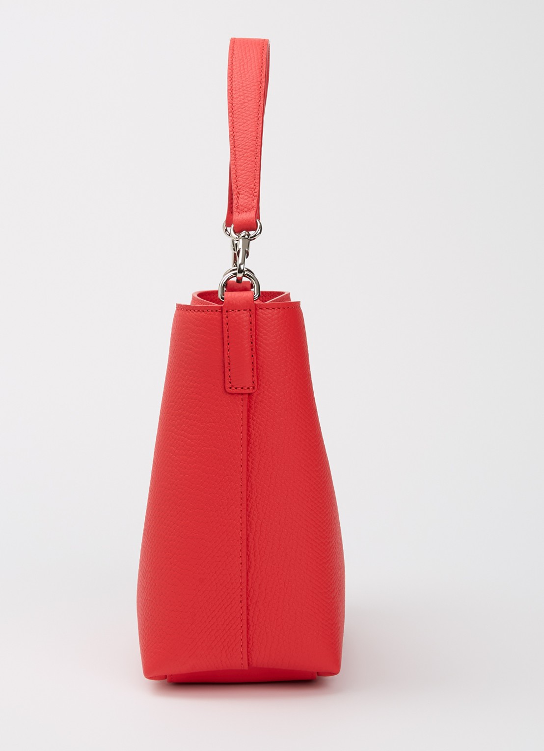 Longchamp Le Roseau handtas XS van leer met afneembare schouderriem - detail 5 rood