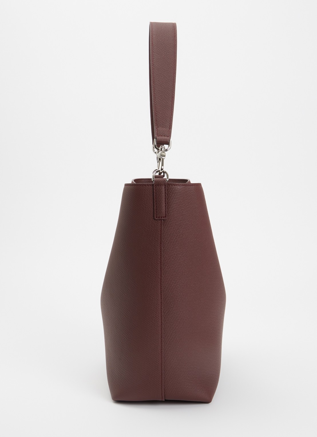 Longchamp Le Roseau schoudertas M van leer - detail 2 kastanjebruin