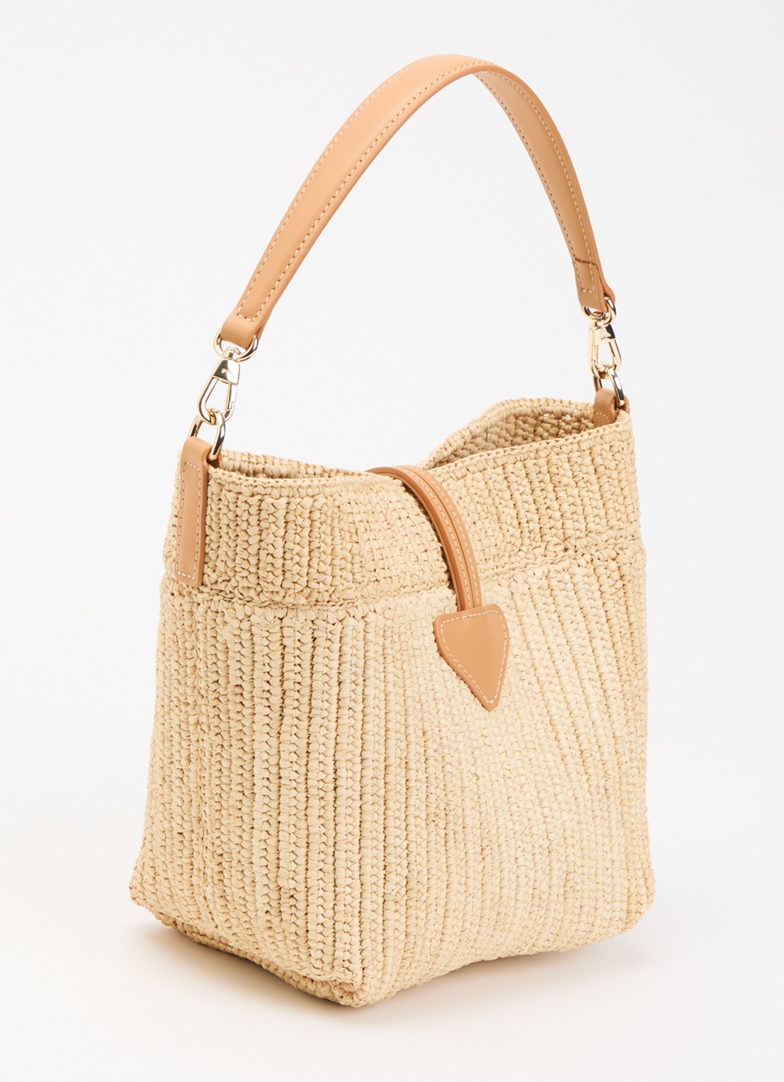 Longchamp Le Roseau XS crossbodytas met details van kalfsleer en afneembare schouderriem  - achterkant 2 beige