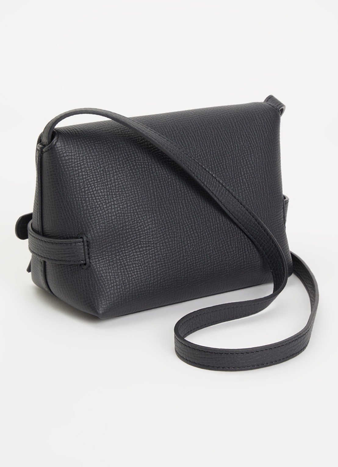 Longchamp Le Smart crossbodytas S van leer  - achterkant 2 zwart