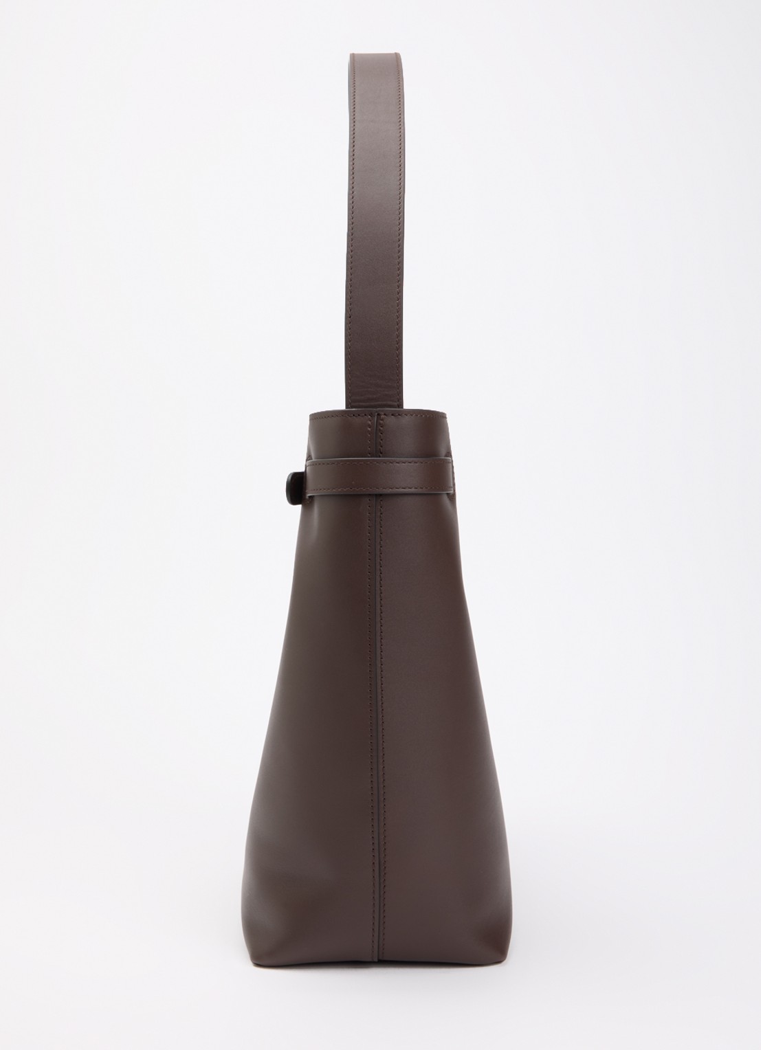Longchamp Le Smart schoudertas L van kalfsleer met verstelbare schouderriem - detail 2 mahoniebruin
