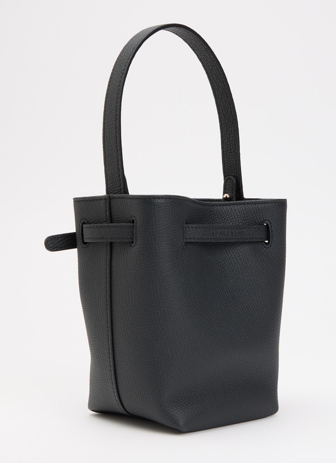 Longchamp Le Smart schoudertas XS van leer met afneembare schouderriem  - achterkant 4 zwart
