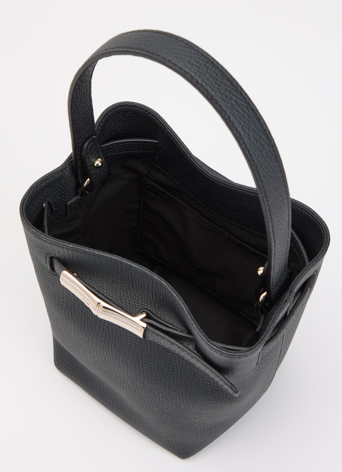 Longchamp Le Smart schoudertas XS van leer met afneembare schouderriem  - detail 2 zwart