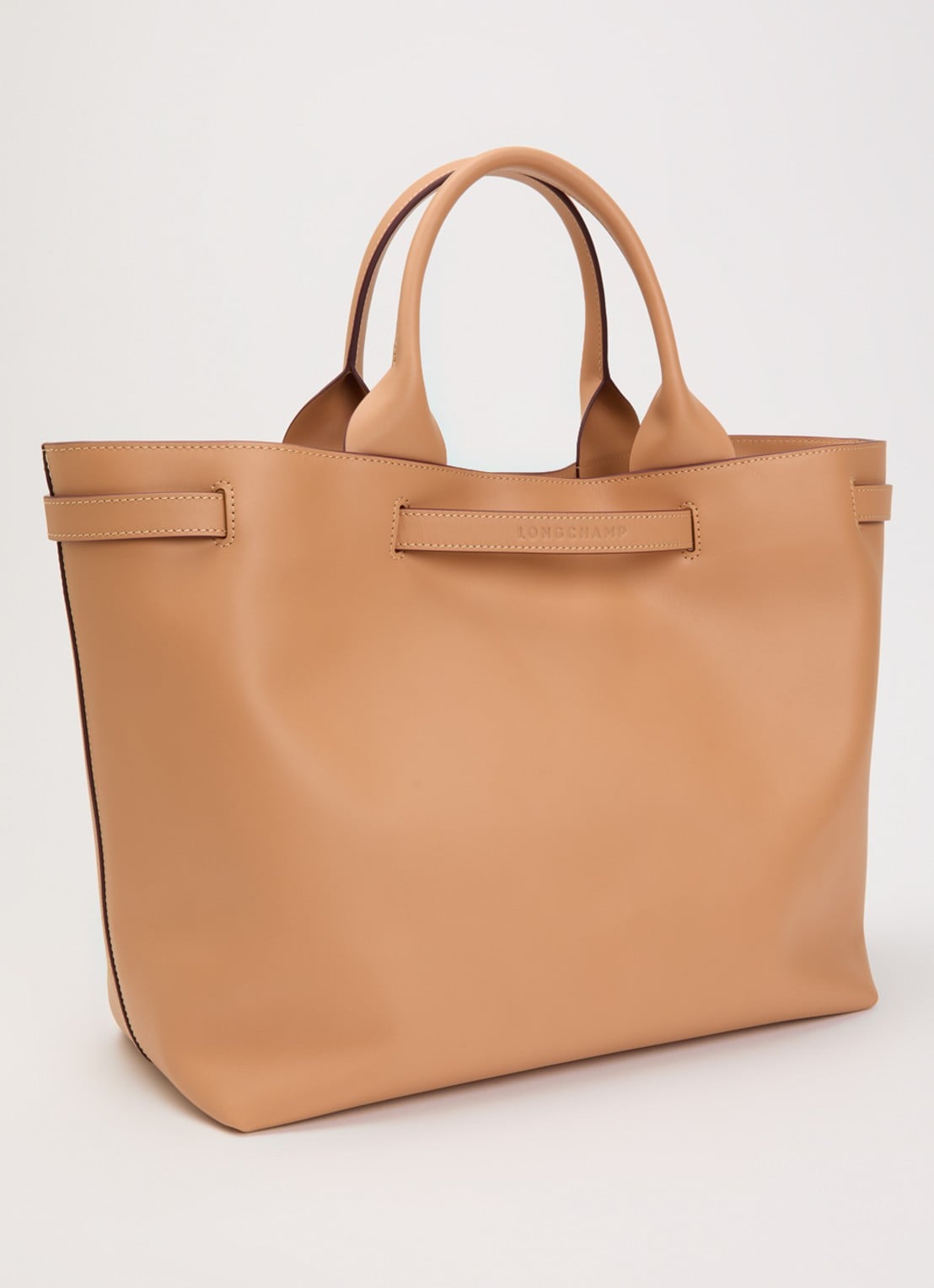 Longchamp Le Smart shopper L van kalfsleer - achterkant camel