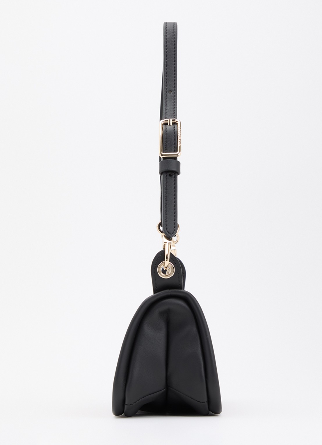 Longchamp Looong schoudertas M van leer - detail 3 zwart