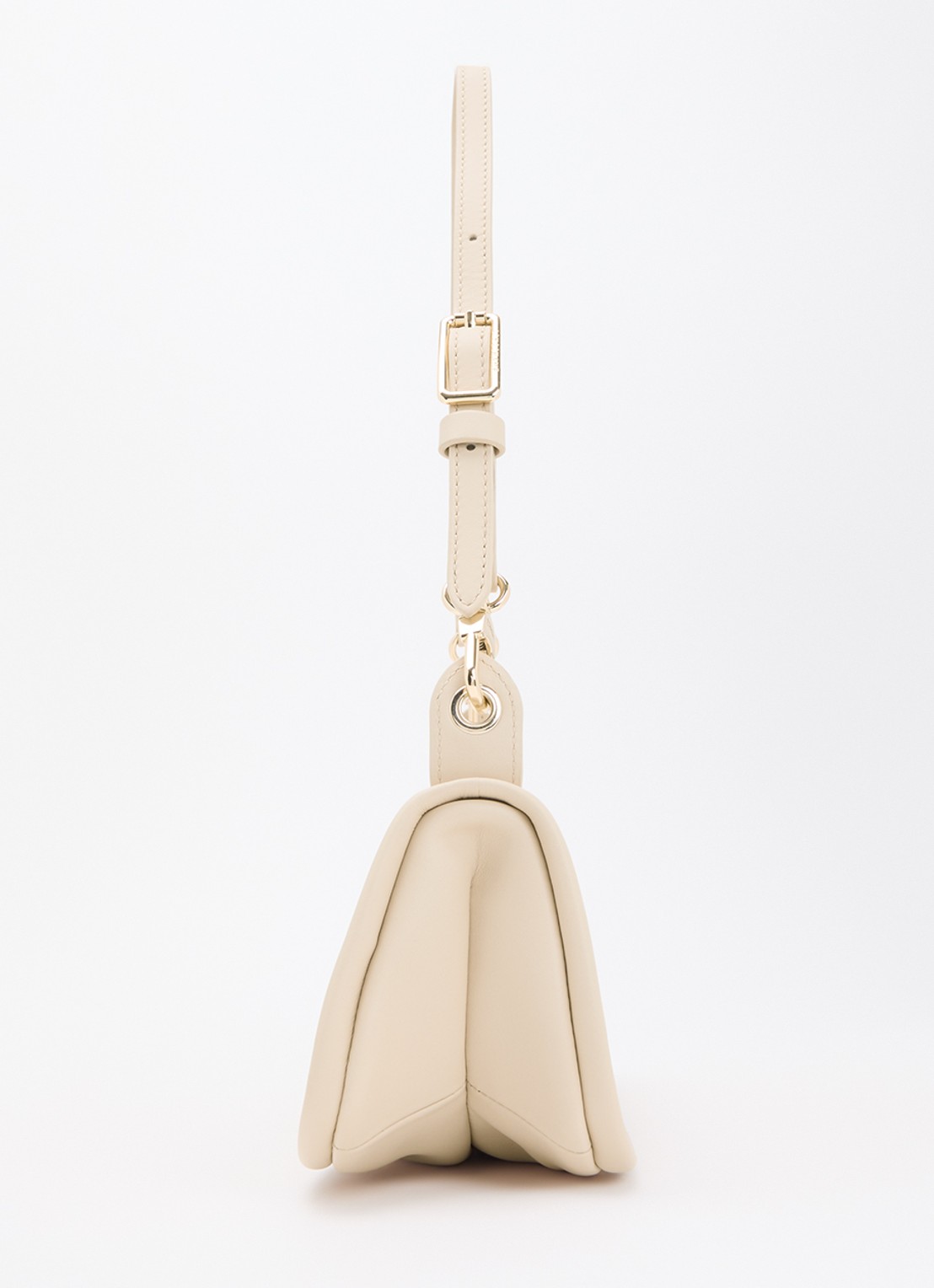 Longchamp Looong schoudertas M van leer - detail 3 vanillegeel
