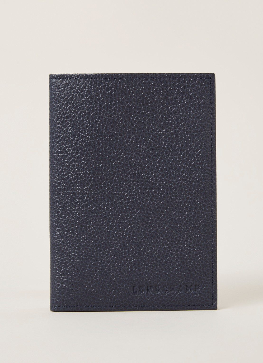 Longchamp Paspoortetui van leer - voorkant 2 blauw