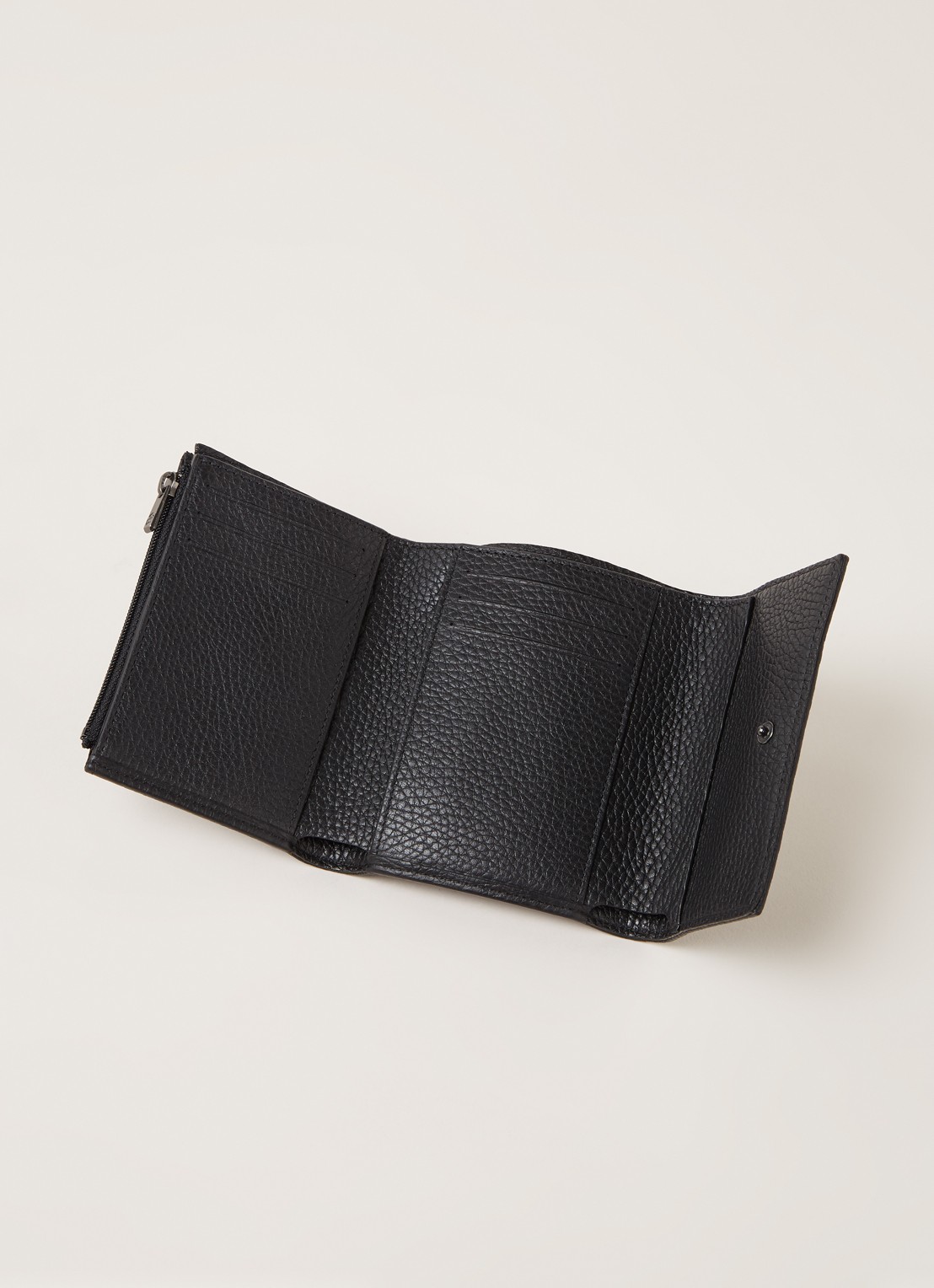 Longchamp Roseau Compact portemonnee van leer - detail 3 zwart