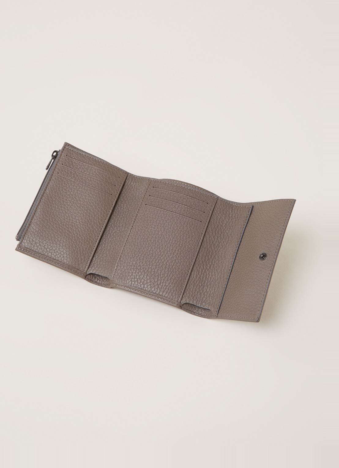 Longchamp Roseau Compact portemonnee van leer - detail 3 grijs