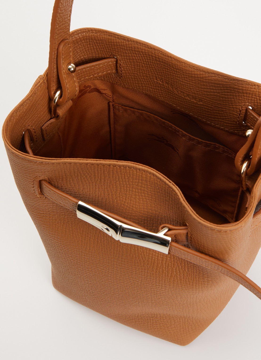 Longchamp Schoudertas van leer met afneembare schouderriem  - detail 2 camel