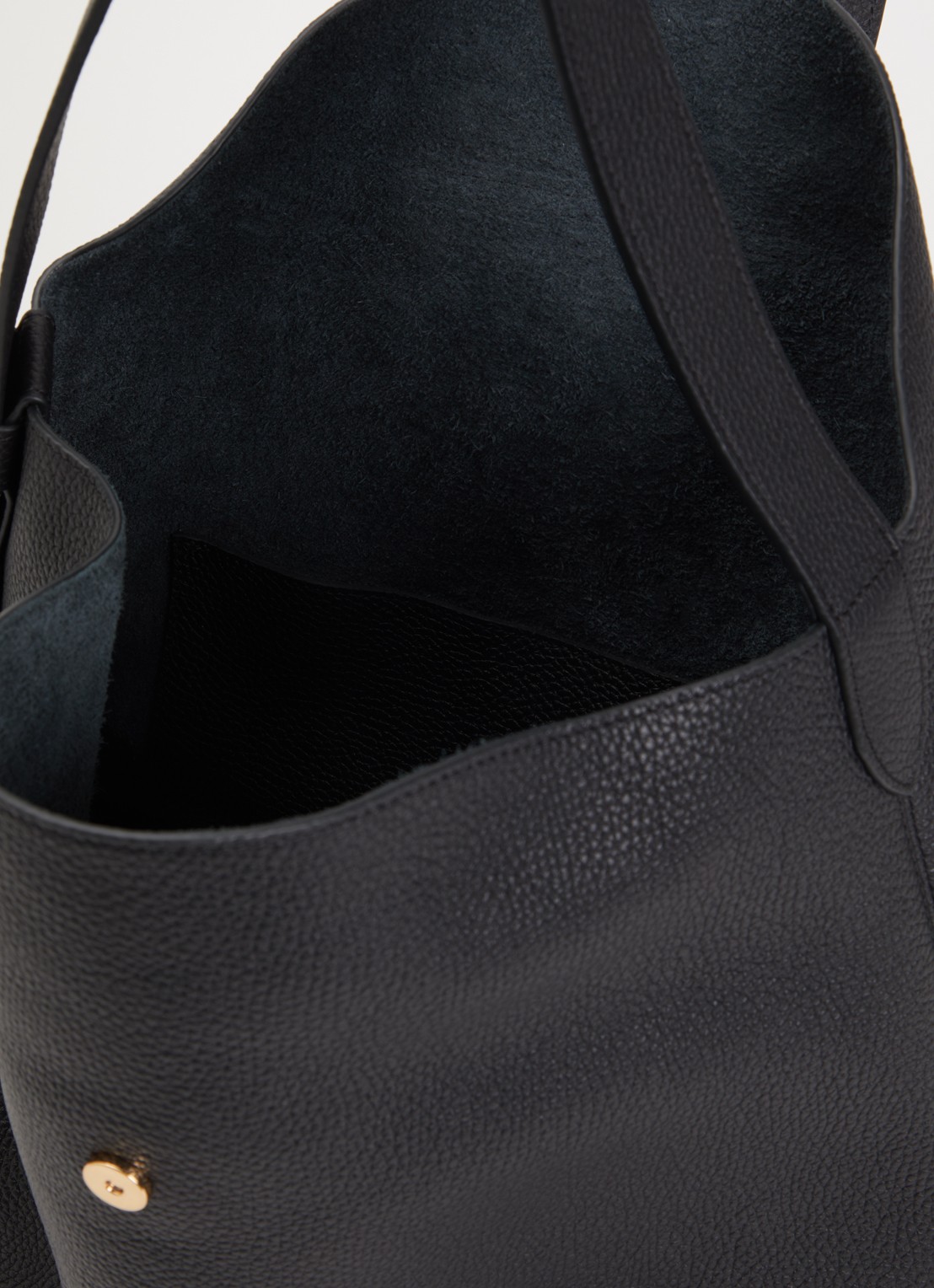 Longchamp Schoudertas van leer met logo  - detail 2 zwart