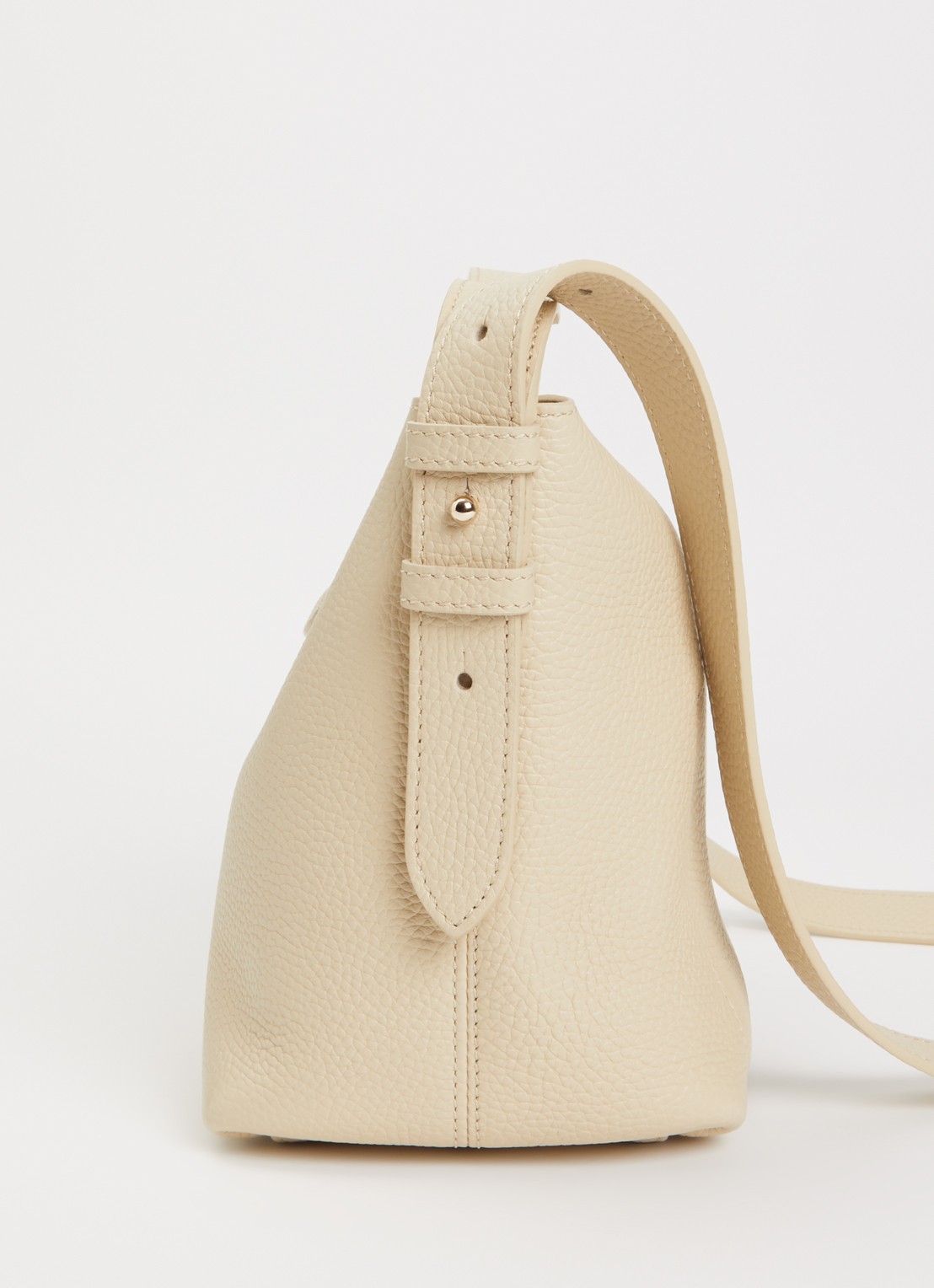 Longchamp Schoudertas van leer met logo  - detail 4 creme
