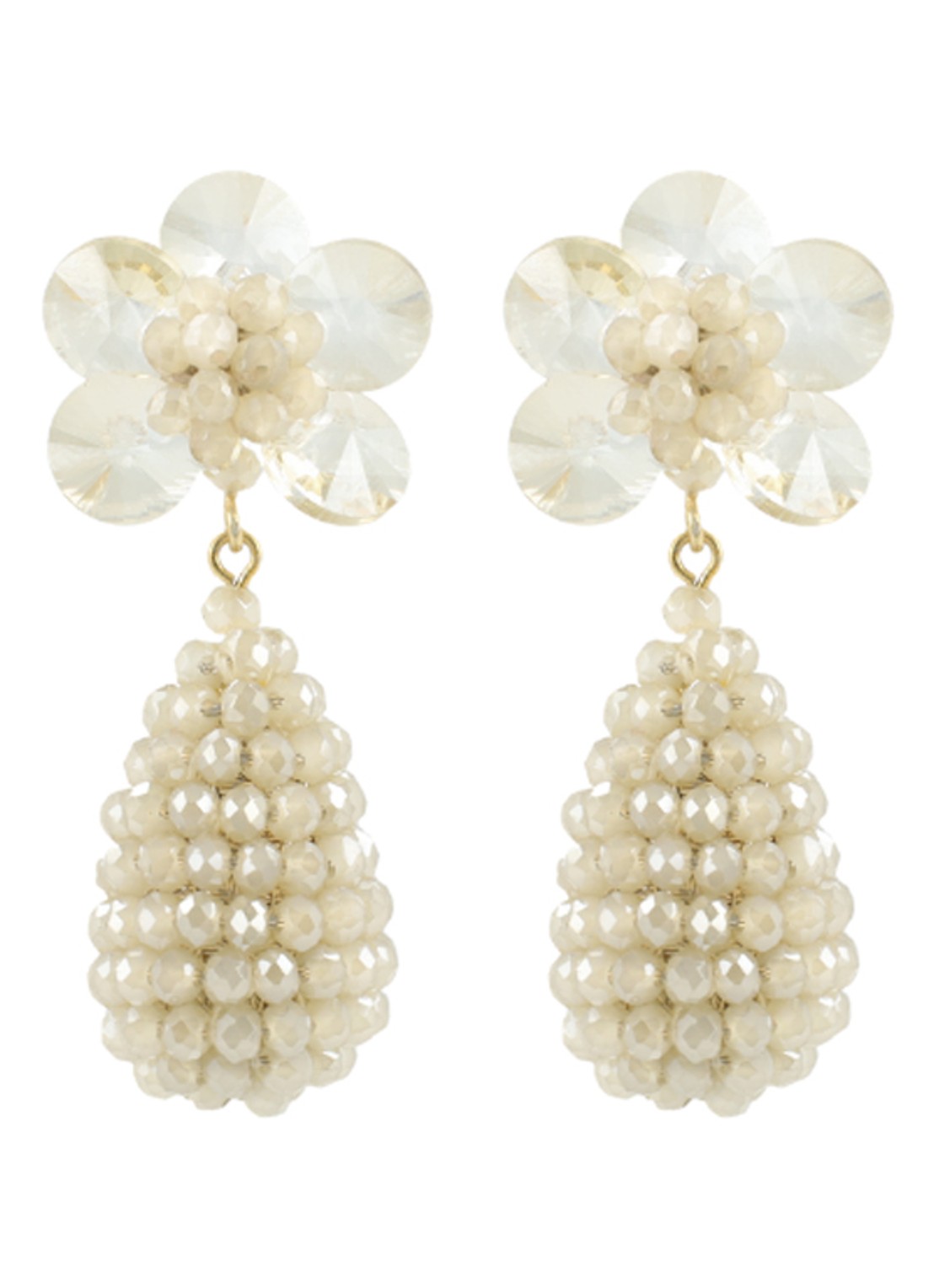 LOTT. gioielli Amy oorstekers verguld  - voorkant 2 beige
