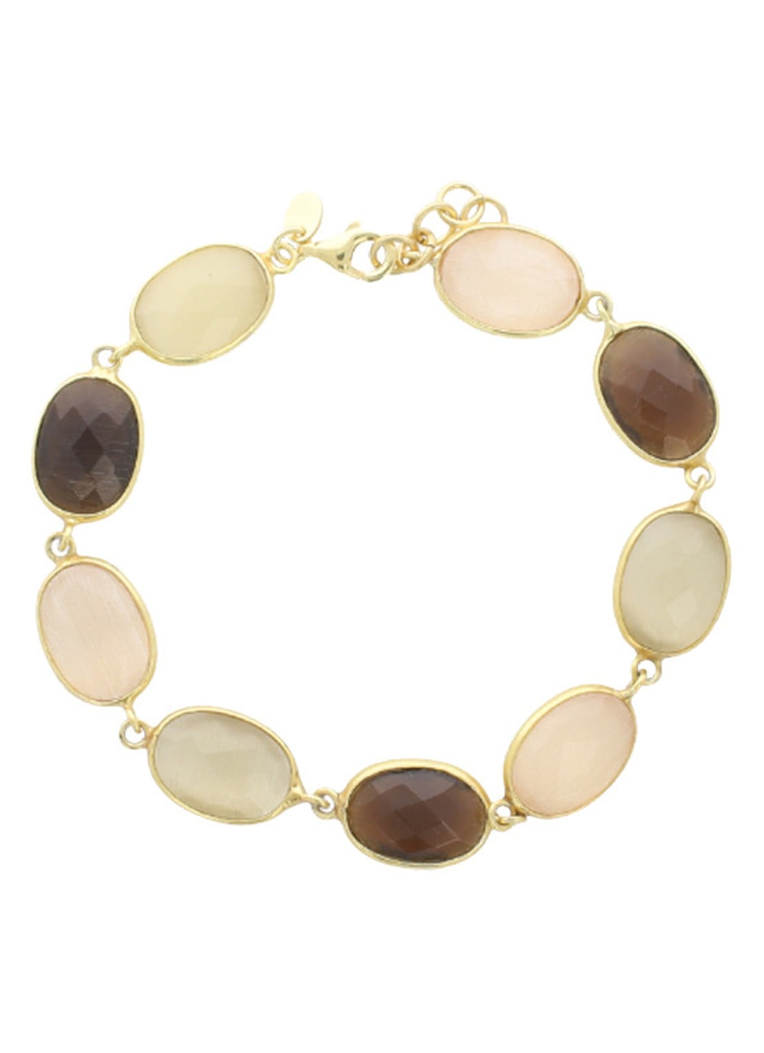 LOTT. gioielli Ann armband verguld - voorkant 2 beige