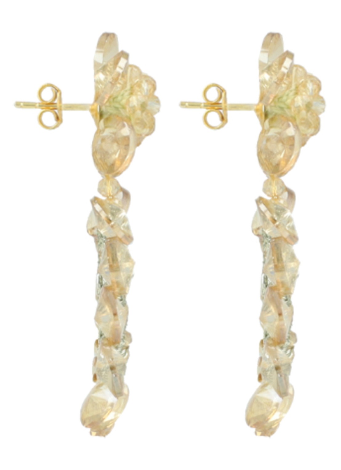 LOTT. gioielli Apollo Double Drop S/M oorstekers verguld - detail beige