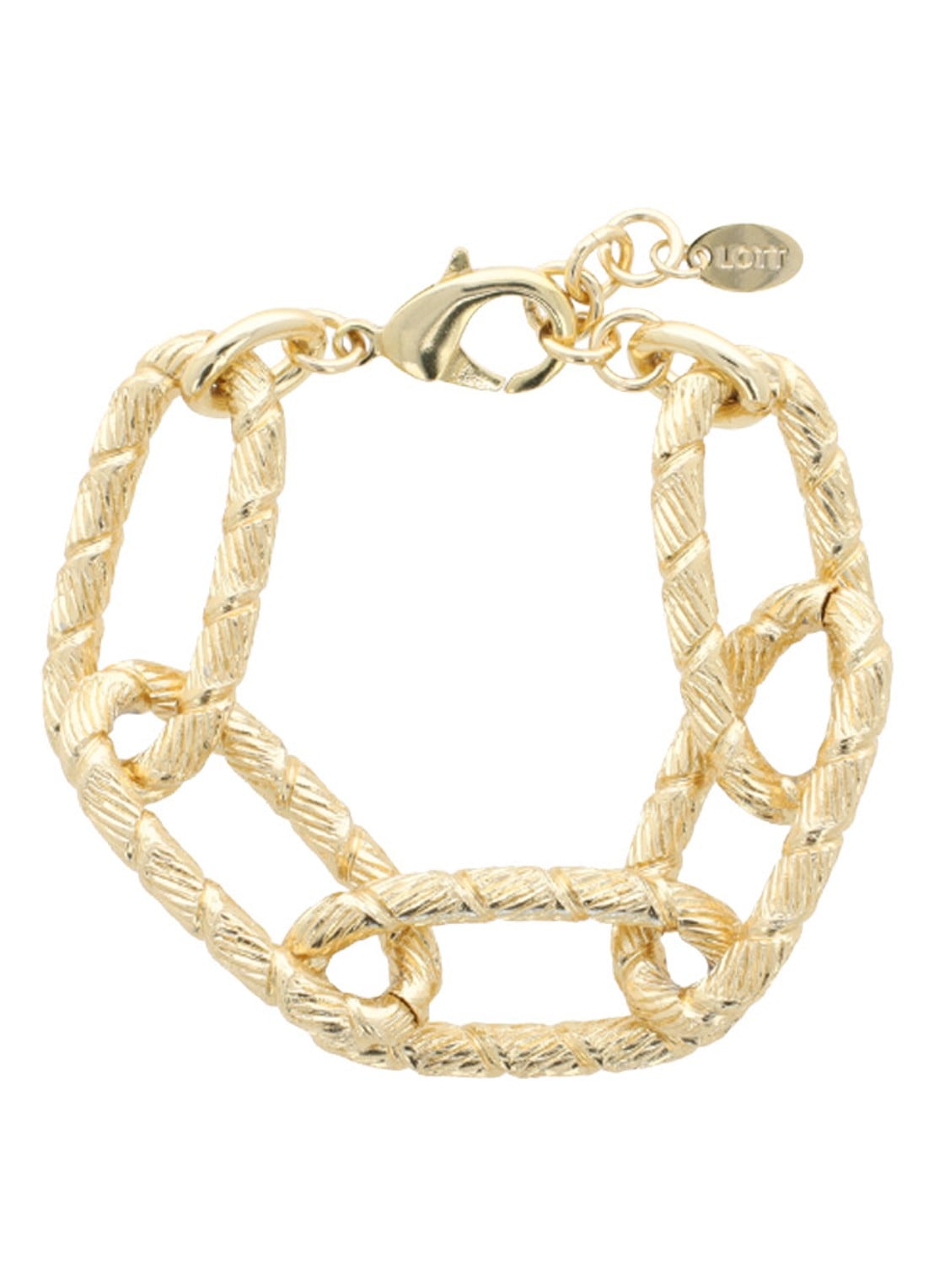 LOTT. gioielli Bamboo armband - voorkant 2 goud