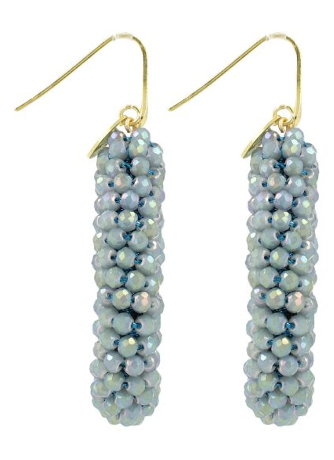 LOTT. gioielli Berry Drop L oorhangers verguld - detail 3 lichtblauw