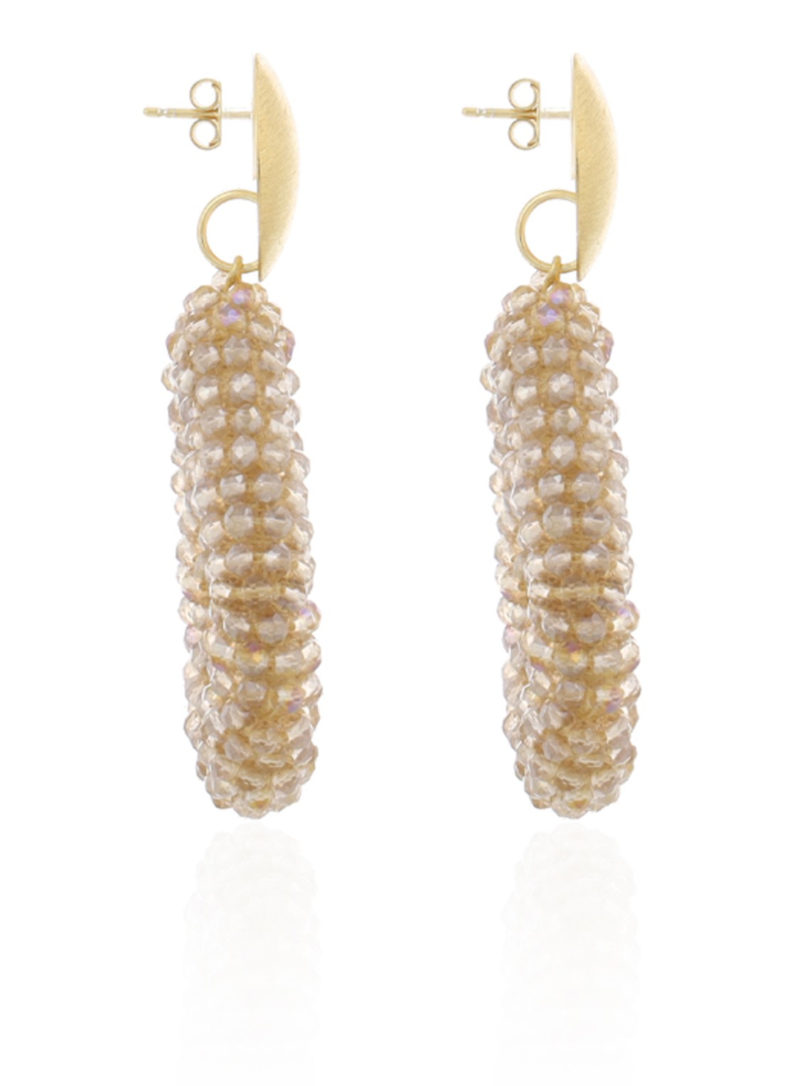 LOTT. gioielli Berry oorstekers verguld  - detail 2 beige