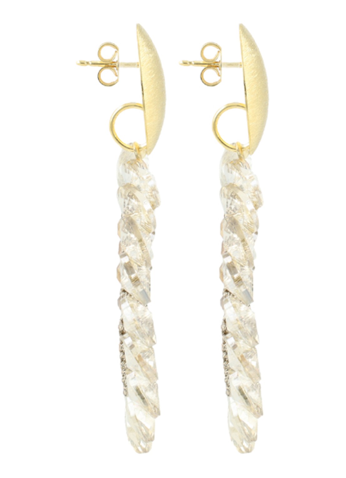 LOTT. gioielli Carrie oorstekers verguld - detail 3 beige