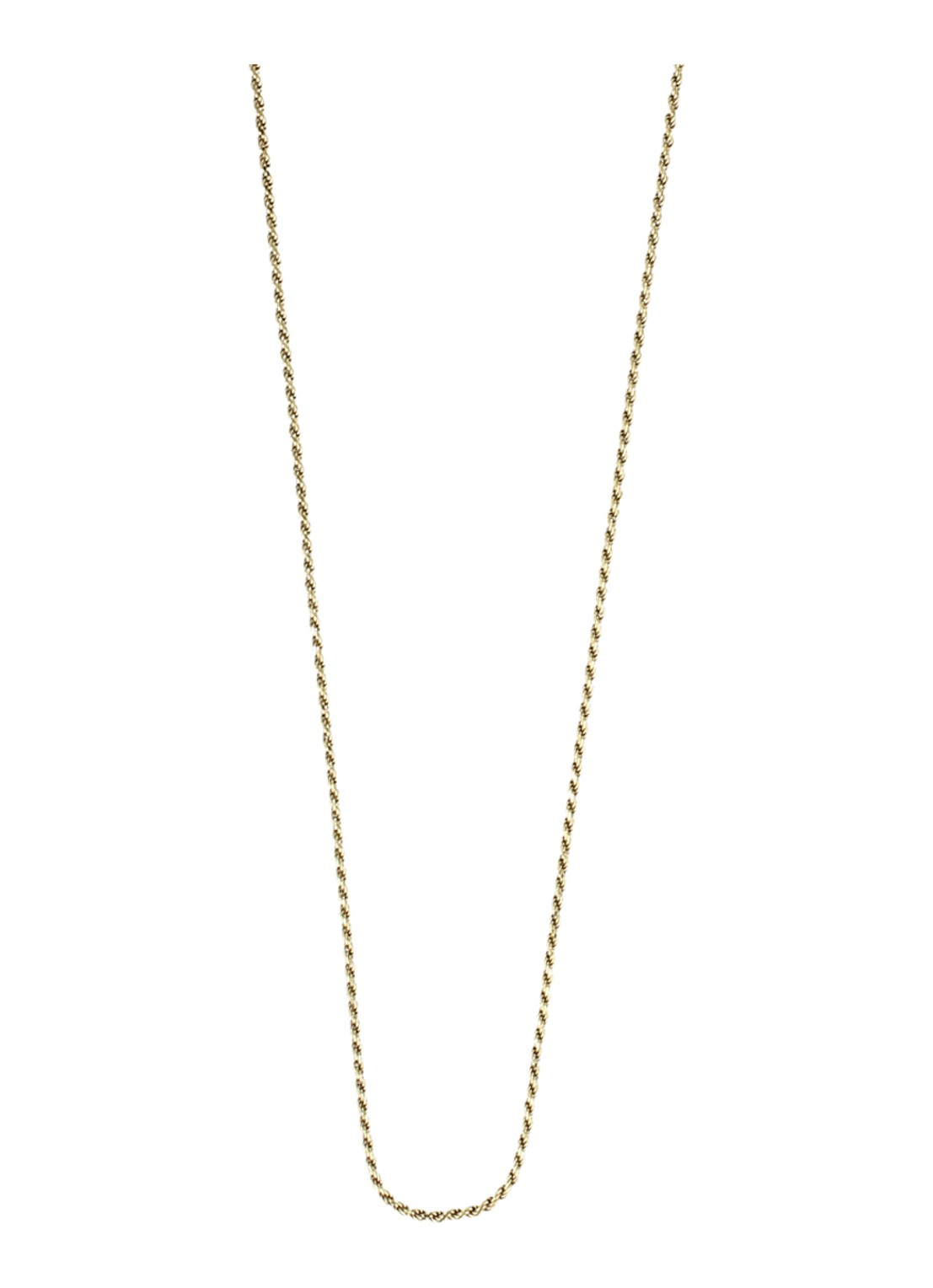 LOTT. gioielli Classic twisted XS ketting verguld - voorkant 2 goud