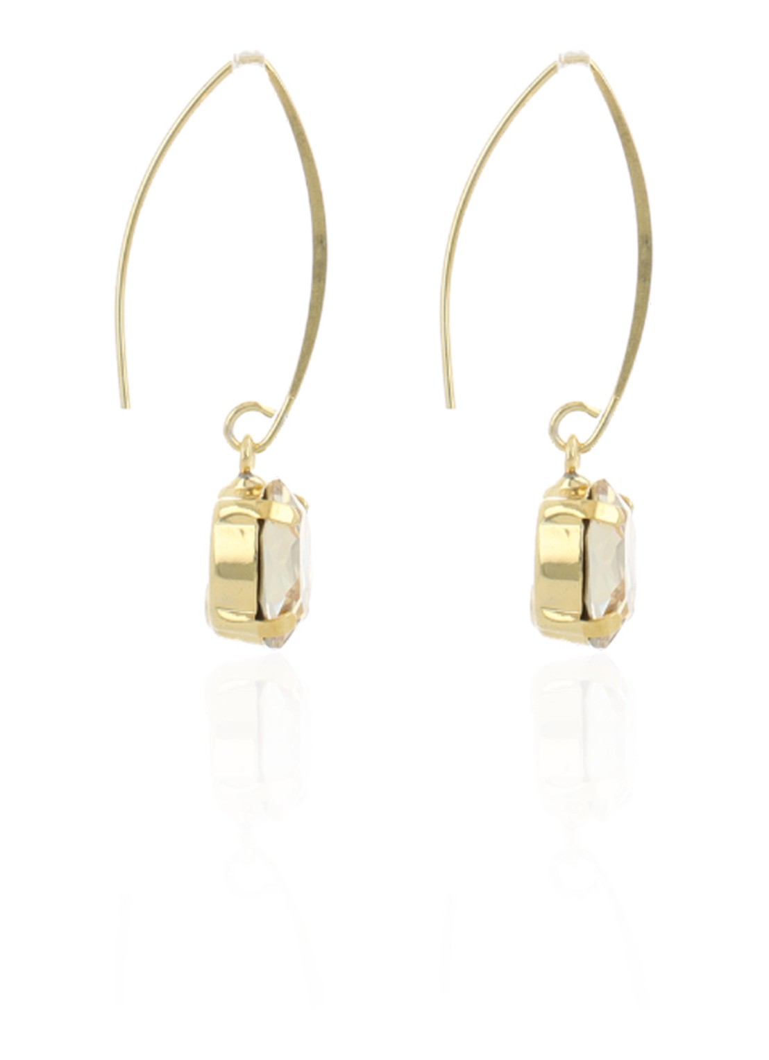 LOTT. gioielli Daan oorhangers verguld - detail beige