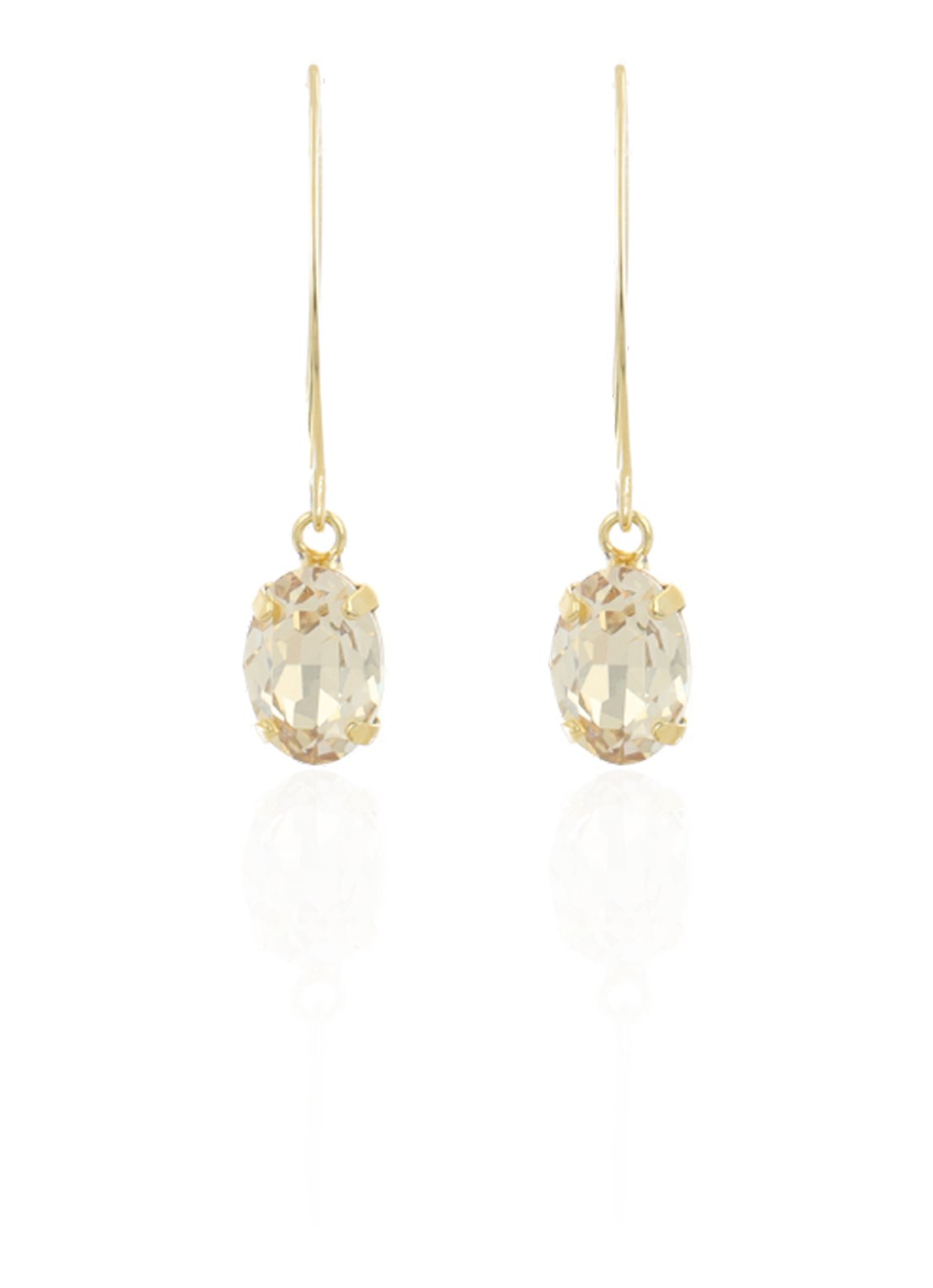 LOTT. gioielli Daan oorhangers verguld - voorkant 2 beige