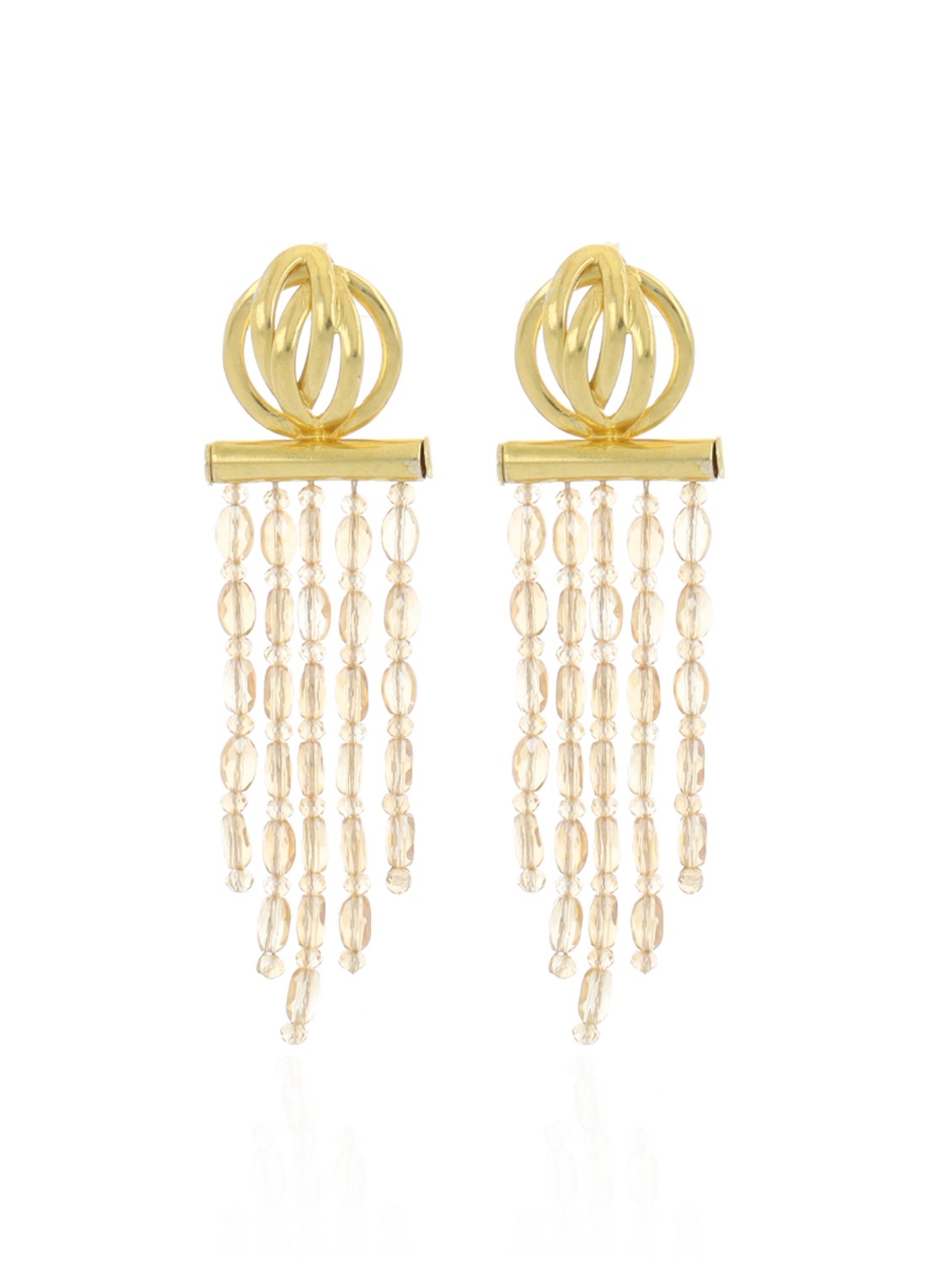 LOTT. gioielli  Fall beaded oorstekers verguld  - voorkant 2 goud
