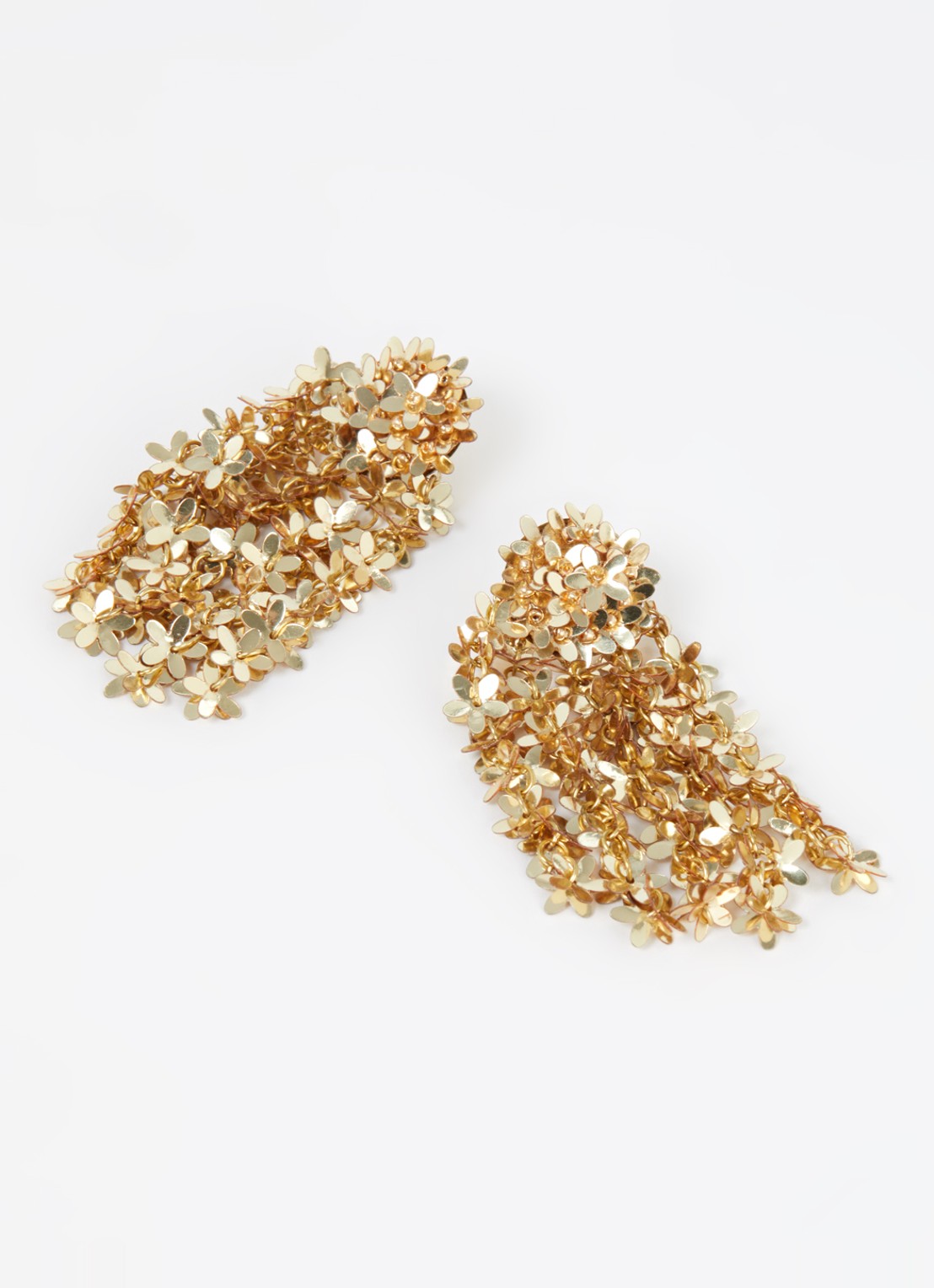 LOTT. gioielli Flower Rain oorstekers met pailletten verguld - detail goud