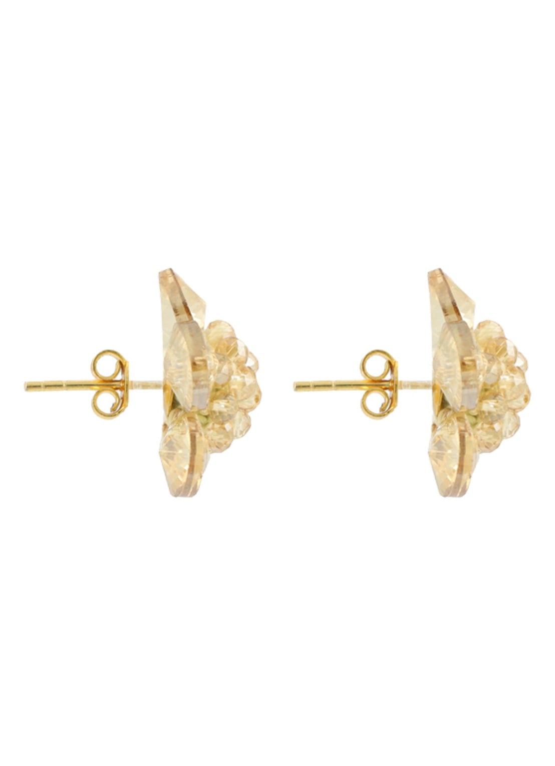 LOTT. gioielli Flower Stud Teuntje oorstekers - detail beige