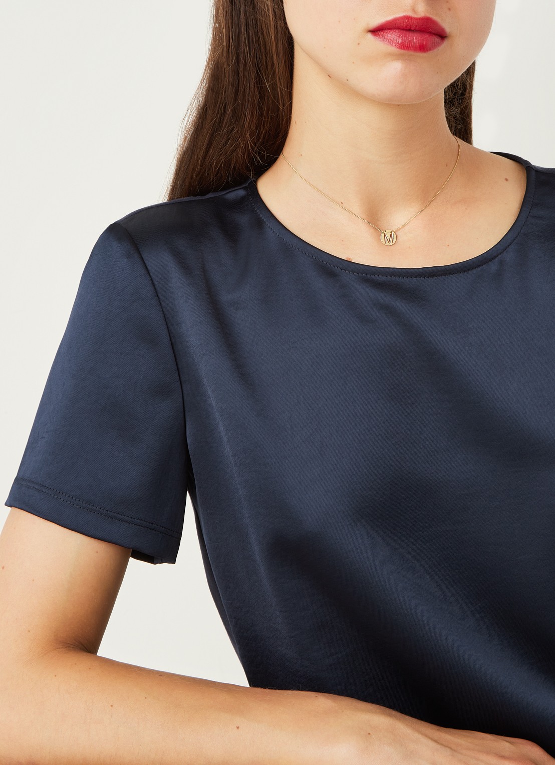 LOTT. gioielli Initial ketting M verguld - detail 2 goud