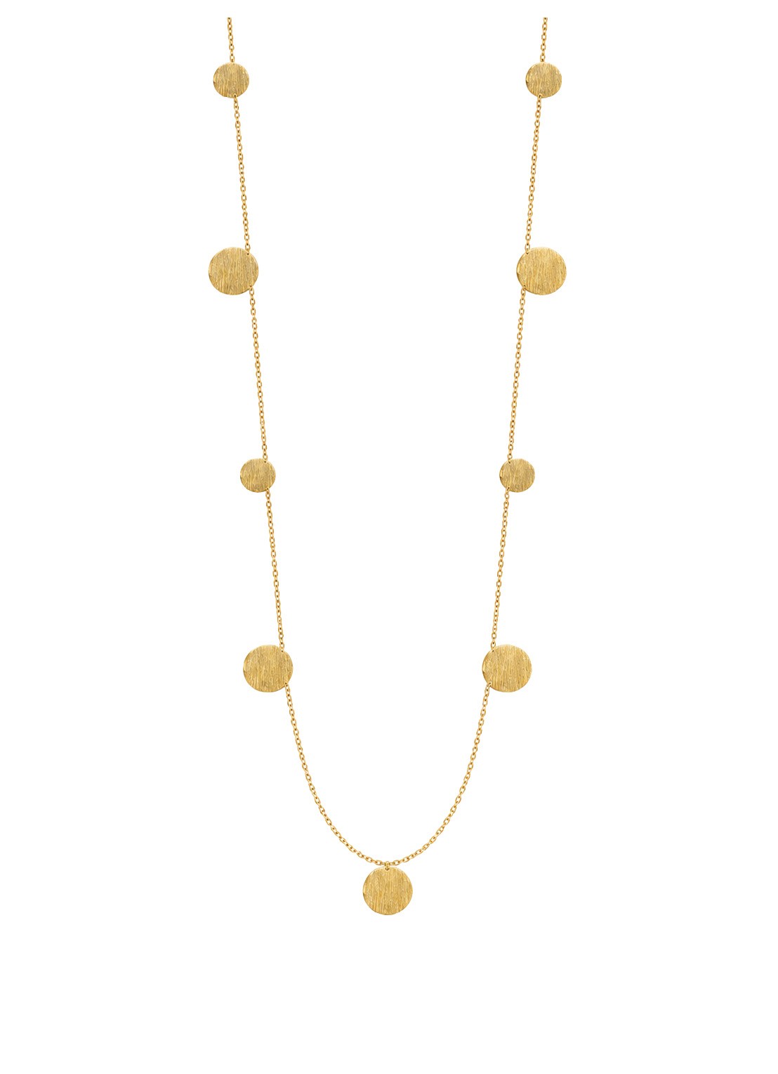 LOTT. gioielli Irregular Coins ketting verguld  - voorkant goud