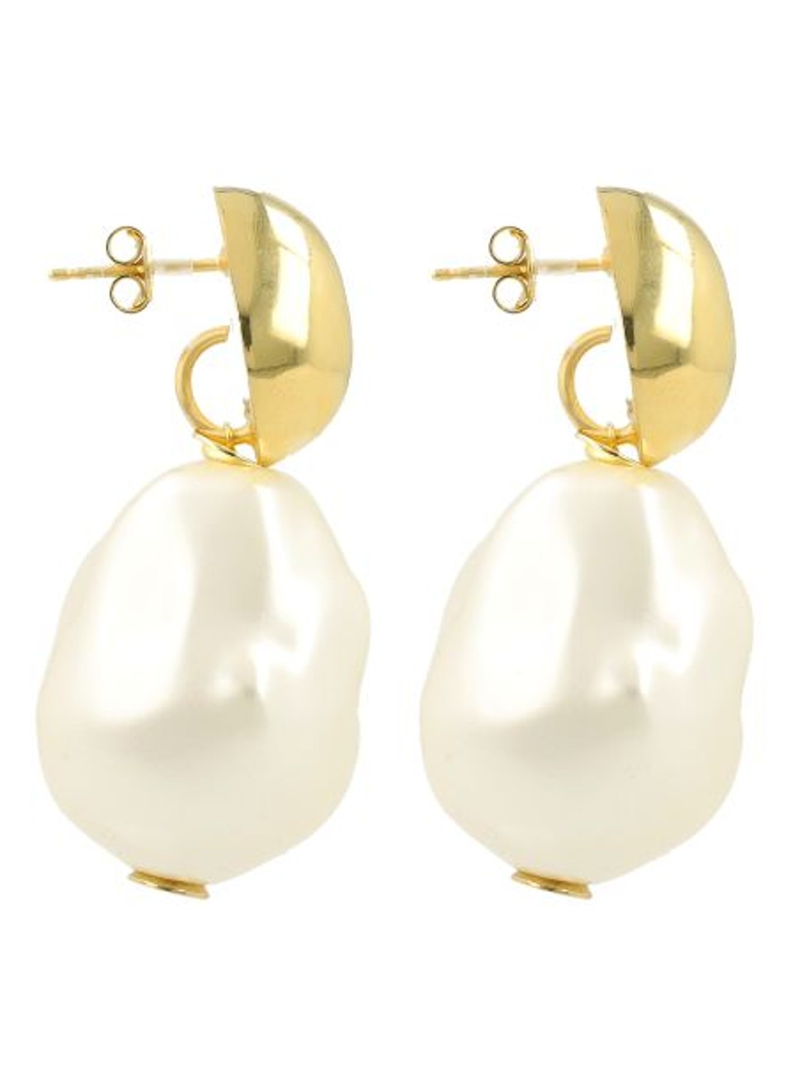 LOTT. gioielli Irregular Stone L Bailey oorstekers - detail parelmoer