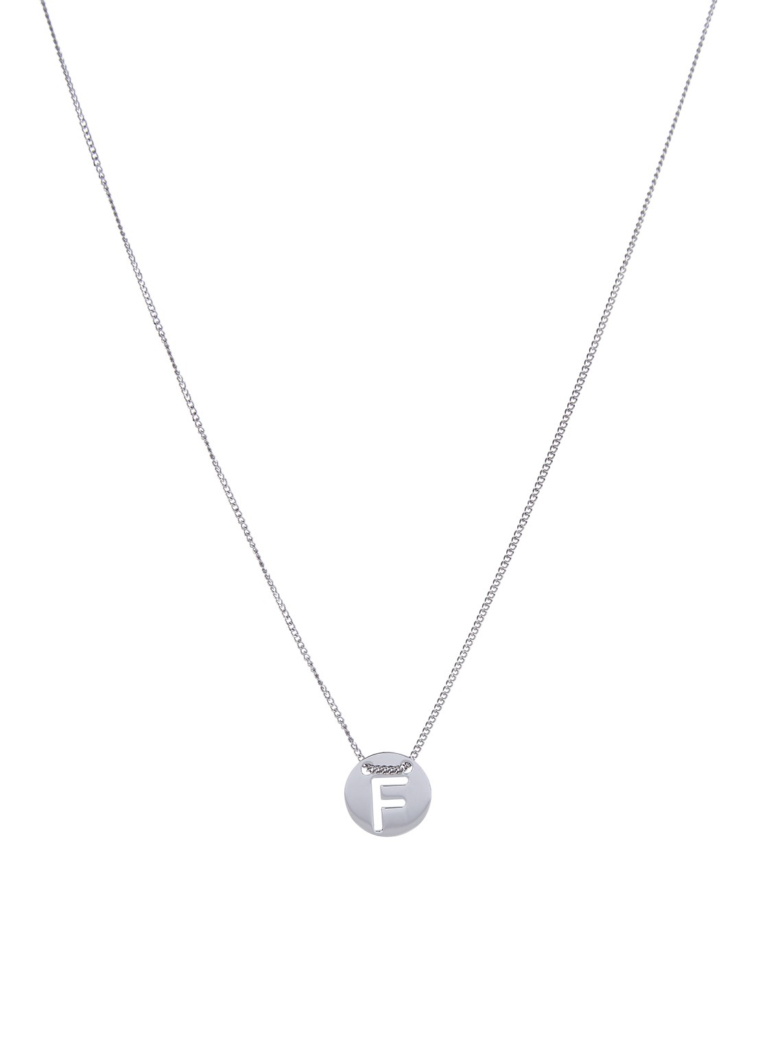 LOTT. gioielli Ketting Initial letter F van zilver - voorkant zilver