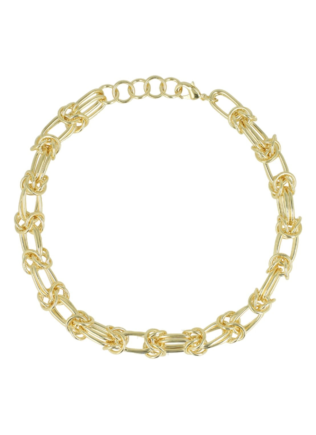 LOTT. gioielli Knotted Link ketting verguld  - voorkant goud
