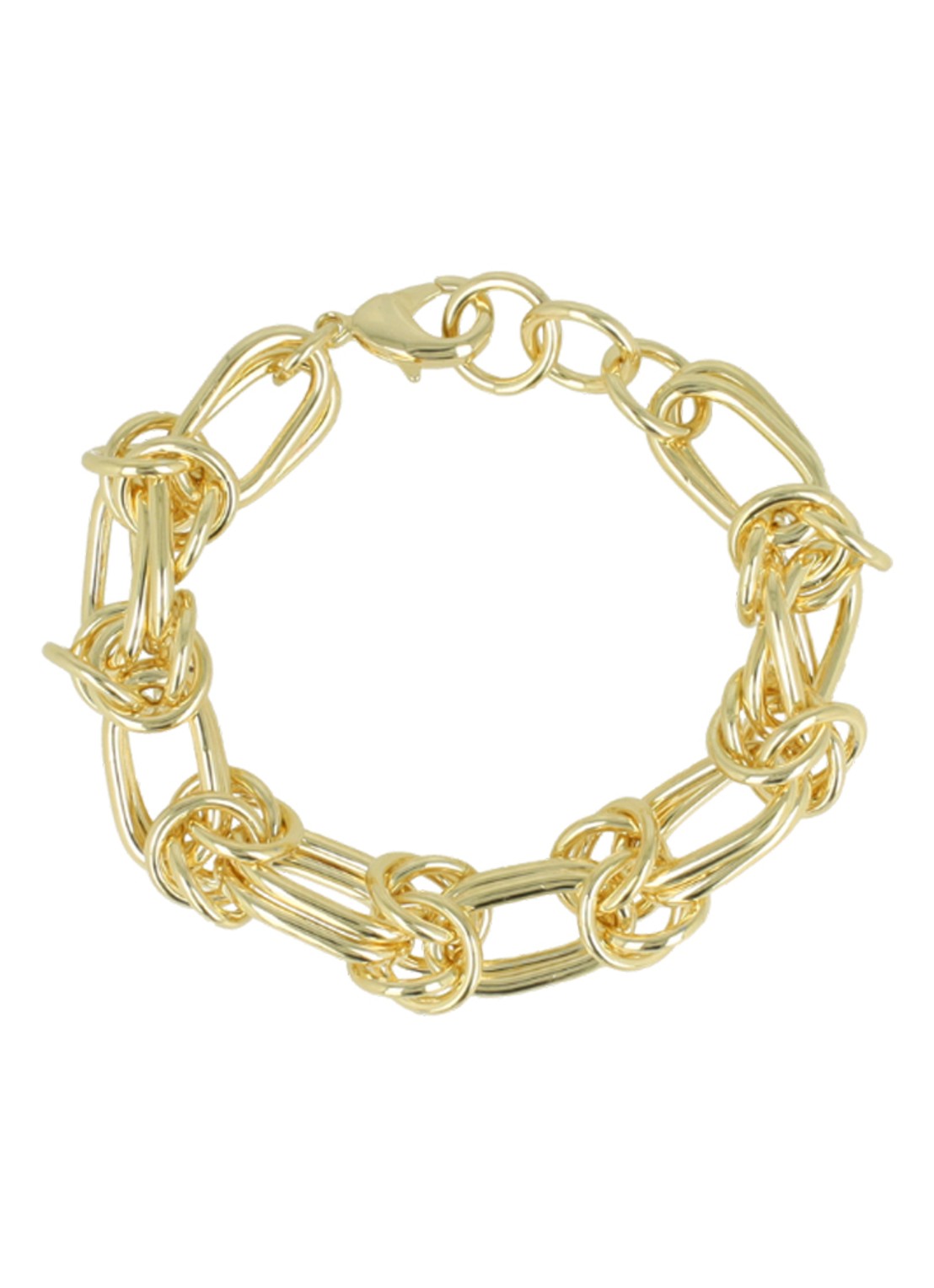LOTT. gioielli Knotted Linka armband verguld  - voorkant goud