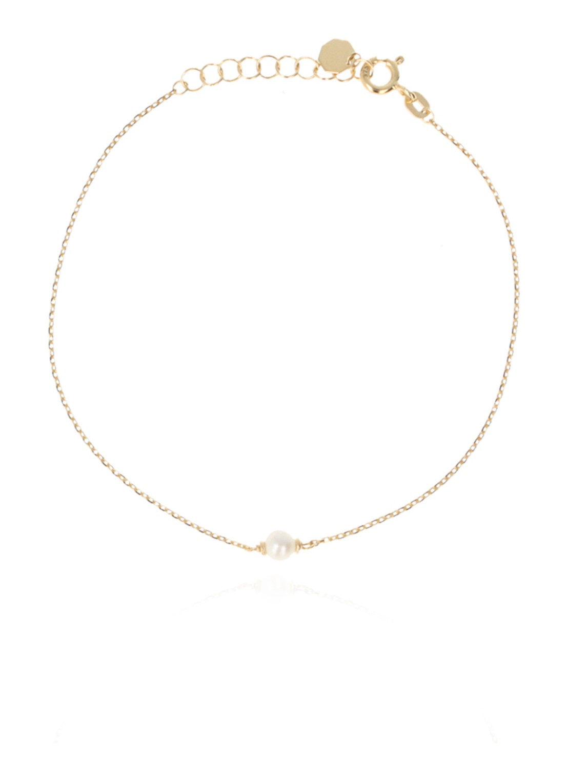 LOTT. gioielli One Pearl armband verguld  - voorkant goud