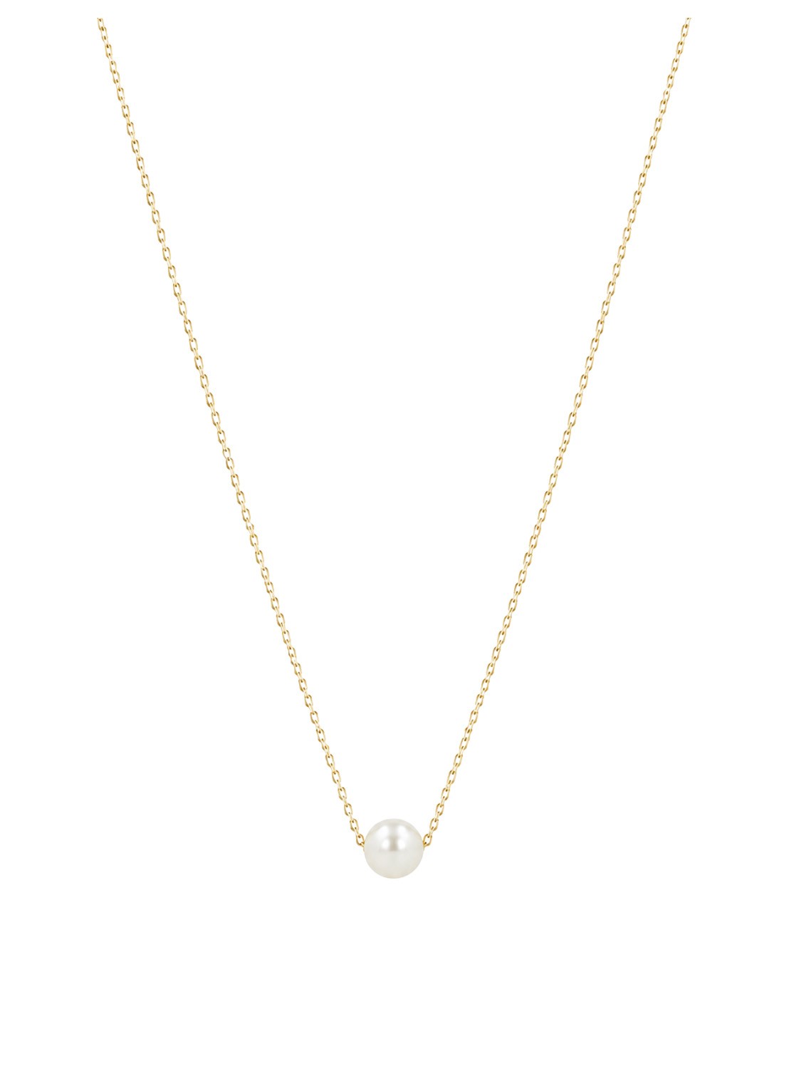 LOTT. gioielli One Pearl ketting verguld   - voorkant 2 goud